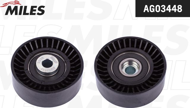 Направляющий (ведущий) ролик приводного поликлинового ремня Miles. Артикул AG03448