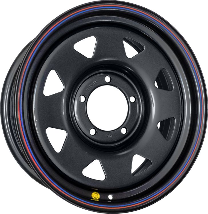 Колёсный диск OFF-ROAD Wheels усиленный стальной черный 5x139,7 7xR17 d110 ET+15 (треуг. мелкий) для УАЗ Буханка 1990-2026. Артикул 1770-53910BL+15A17