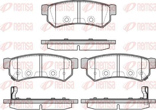Тормозные колодки Remsa задние для Chevrolet Spark III 2010-2016. Артикул 1048.12