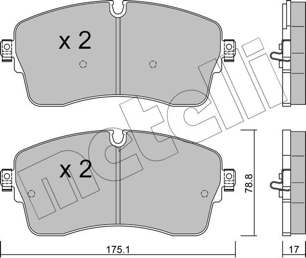 Тормозные колодки Metelli. Артикул 22-1250-0