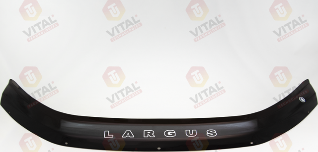 Дефлектор VT52 для капота Lada Largus I рестайлинг (R90) 2021-2026. Артикул VZ16VT