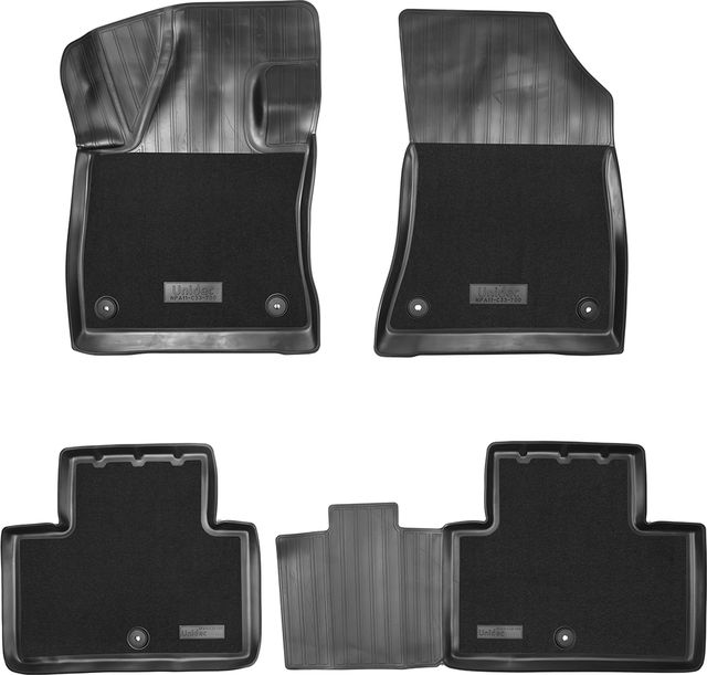 Коврики комбинированные 3D Норпласт для салона Infiniti QX50 2018-2026. Артикул NPA11-C33-700-CM