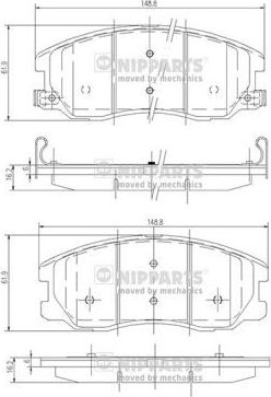Тормозные колодки Nipparts. Артикул J3600913