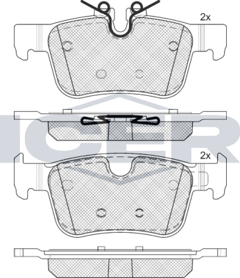 Тормозные колодки Icer. Артикул 182327