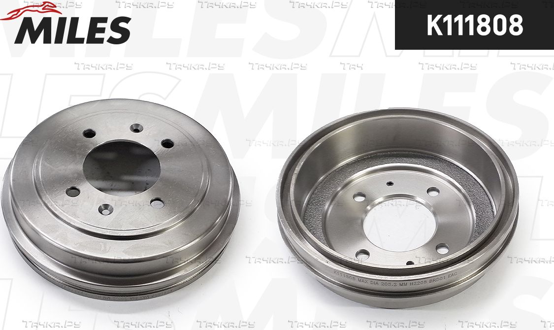 Тормозной барабан Miles задний для Hyundai Matrix I 2001-2010. Артикул K111808