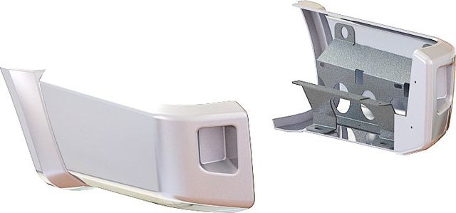 Усиленные накладки АВС-Дизайн на заднюю часть крыльев УАЗ Пикап 2015-2026. Артикул ABC.UAZ.SP.05W