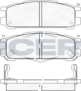 Тормозные колодки Icer. Артикул 181000