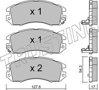 Тормозные колодки Trusting передние для Subaru Legacy II 1994-1996. Артикул 137.0