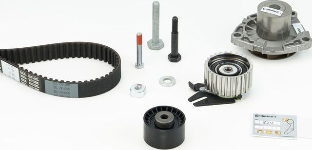 Помпа (водяной насос) с комплектом ремня ГРМ ContiTech для Saab 9-5 I 2006-2009. Артикул CT1105WP2