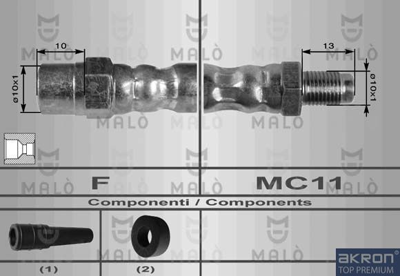 Тормозной шланг Malò. Артикул 8913