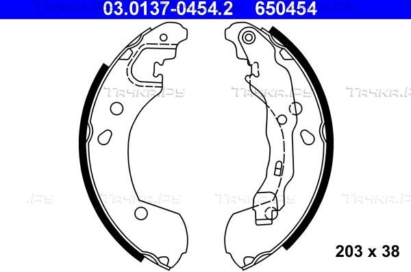 Тормозные колодки ATE задние для Nissan Note I 2006-2012. Артикул 03.0137-0454.2
