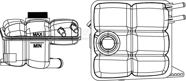Бачок расширительный охлаждающей жидкости FORD FOCUS II/KUGA I 1.6TDCI-2.0TDCI (Luzar). Артикул LET 1008