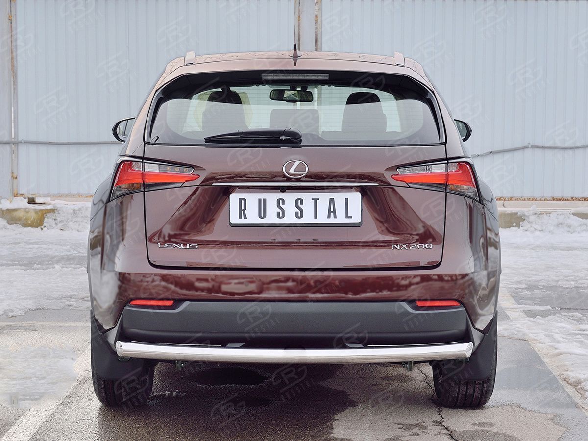 Защита RusStal заднего бампера d63 дуга для Lexus NX200 2014-2017 (кроме F-Sport). Артикул LNXZ-002584