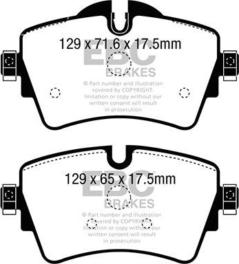 Тормозные колодки EBC Brakes. Артикул DPX2227