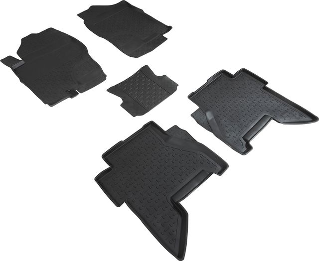 Коврики резиновые Seintex с высоким бортиком для салона Nissan Pathfinder R51 2004-2014. Артикул 88381