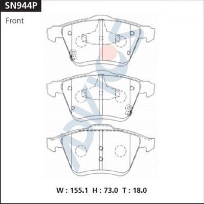 Тормозные колодки Advics. Артикул SN944P