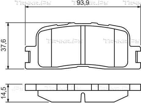 Тормозные колодки Bosch (Low-Metallic) задние для Lexus ES III 2001-2003. Артикул 0 986 494 359