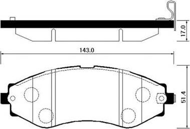 Тормозные колодки HSB. Артикул HP2008