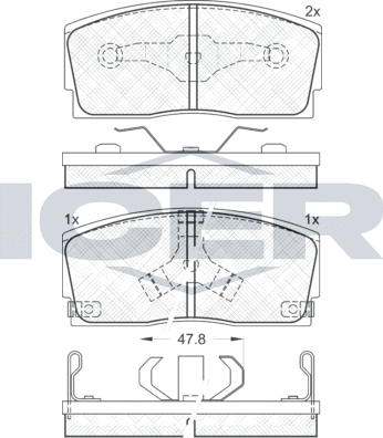 Тормозные колодки Icer передние для Daihatsu Applause I 1989-2000. Артикул 180951