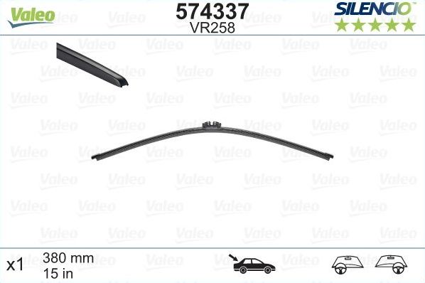 Щетка стеклоочистителя (дворник) Valeo задняя для Ford Edge II 2015-2026. Артикул 574337