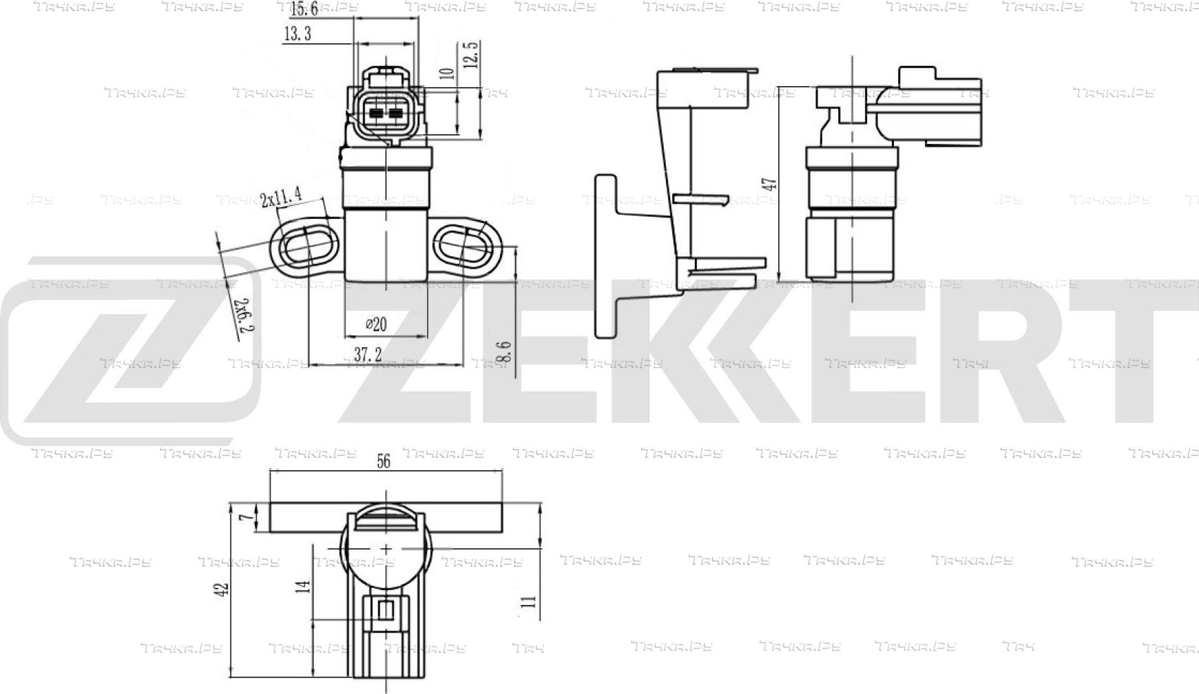 Датчик положения коленвала Zekkert для Volvo S40 II 2004-2012. Артикул SE-4059