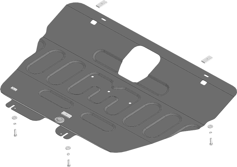 Защита усиленная Мотодор для картера, КПП Jetour Dashing 2023-2026. Артикул 79010