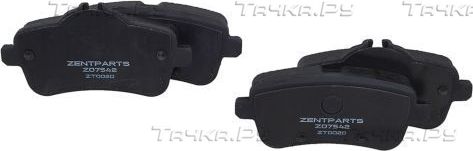 Тормозные колодки Zentparts. Артикул Z07542