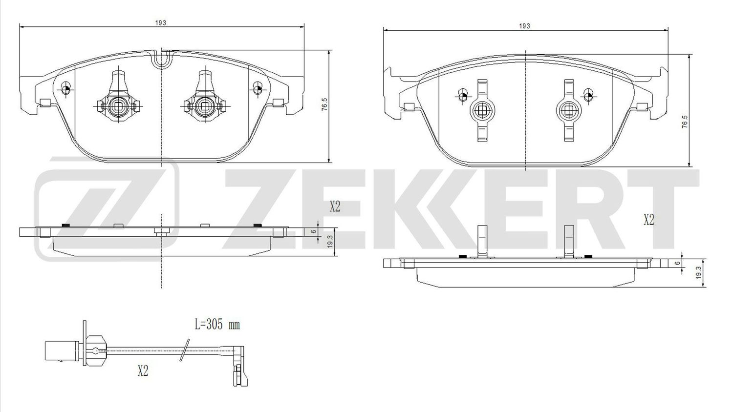Тормозные колодки Zekkert. Артикул BS-1436