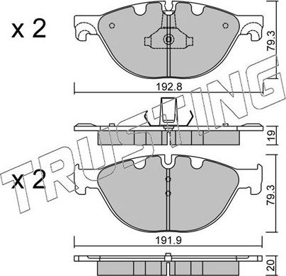 Тормозные колодки Trusting. Артикул 847.0