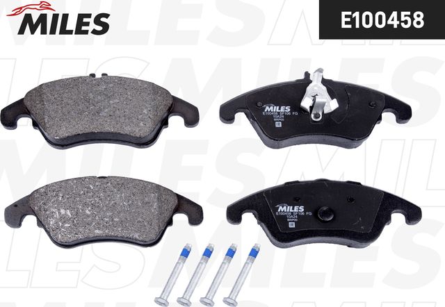 Тормозные колодки Miles (Semi-Metallic) передние для Mercedes-Benz SLC I (R172) 2016-2026. Артикул E100458