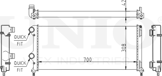 Радиатор двигателя (Unio). Артикул RAD-10112