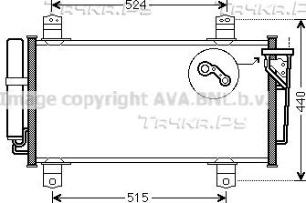 Радиатор кондиционера (конденсатор) AVA (алюминий). Артикул MZA5231D