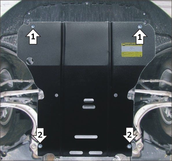 Защита Мотодор для картера и КПП Audi A5 (Кроме дизельных) 2007-2016. Артикул 70104