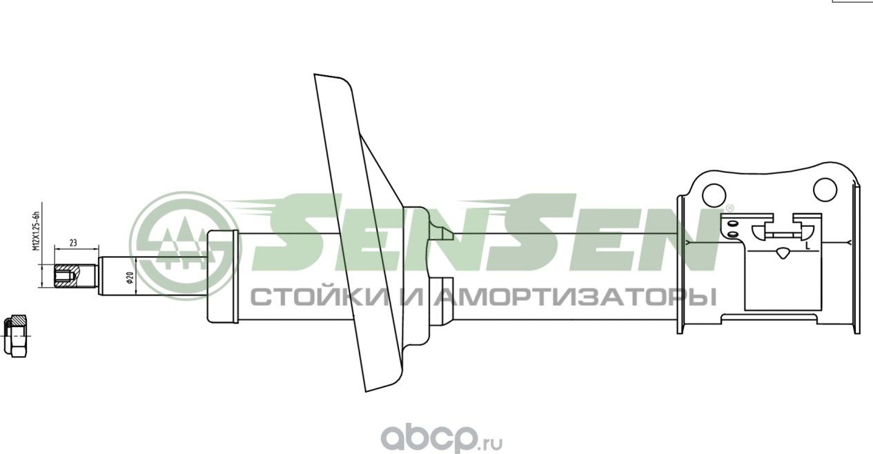 АМОРТИЗАТОР SUZUKI LIANA 07/01- ЗАД.ПРАВ.ГАЗ. (Sensen). Артикул 42130518