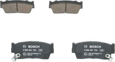 Тормозные колодки Bosch (Low-Metallic) передние для Suzuki Vitara I 1988-1995. Артикул 0 986 461 750