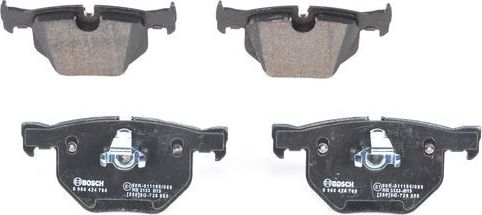 Тормозные колодки Bosch (Low-Metallic) задние для BMW X5 II (E70) 2006-2013. Артикул 0 986 424 766