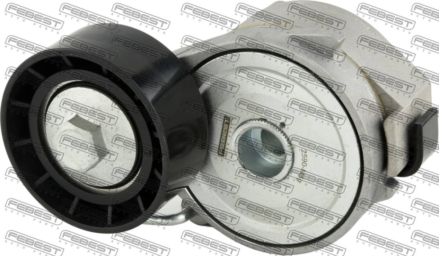 Натяжной ролик (натяжитель) приводного клинового зубчатого ремня Febest. Артикул 2590-M59