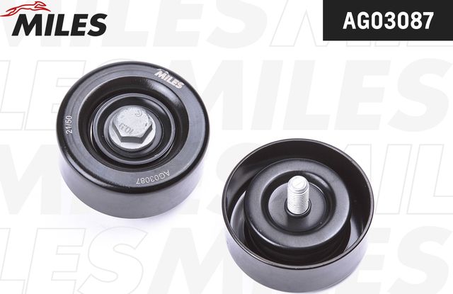 Направляющий (ведущий) ролик приводного поликлинового ремня Miles. Артикул AG03087