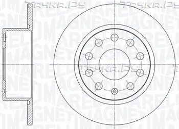 Тормозной диск Magneti Marelli задний для Skoda Octavia A7 2012-2019. Артикул 361302040656