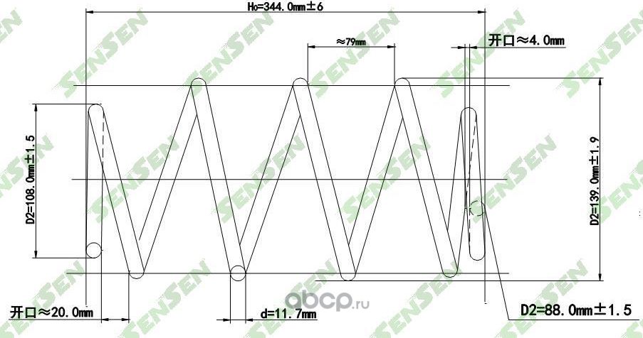Пружина подвески передней SKODA/VW FABIA 1,0/1,2TSI AUT 14-/POLO 1,0TS (Sensen). Артикул SCP10158