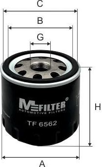 Масляный фильтр MFilter для Nissan Note II 2013-2025. Артикул TF 6562