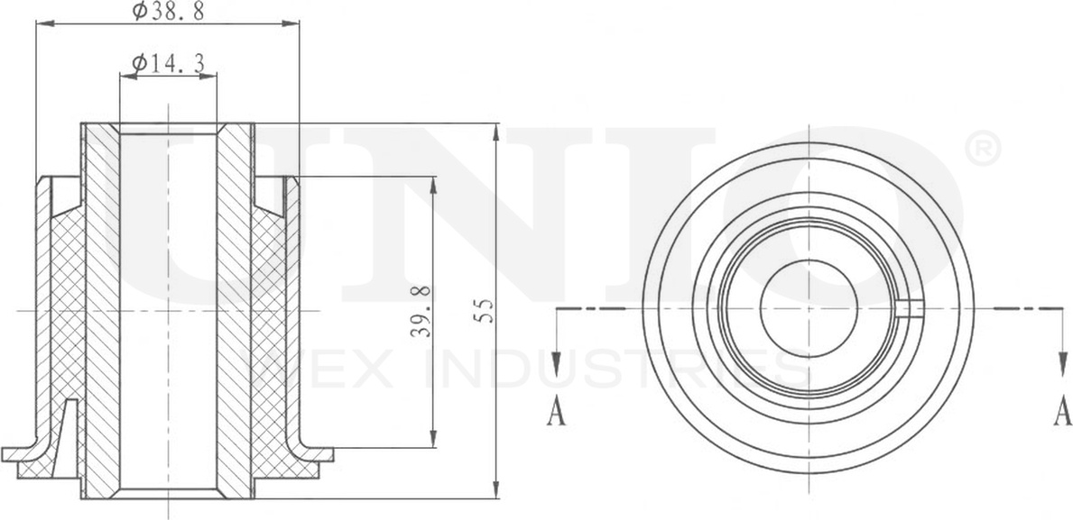 Сайлентблок рычага подвески (Unio). Артикул RMP-20372