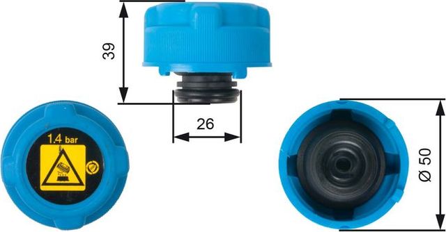 Крышка бачка расширительного Jumper III,Boxer III,Ducato V(250) Gates. Артикул RC216