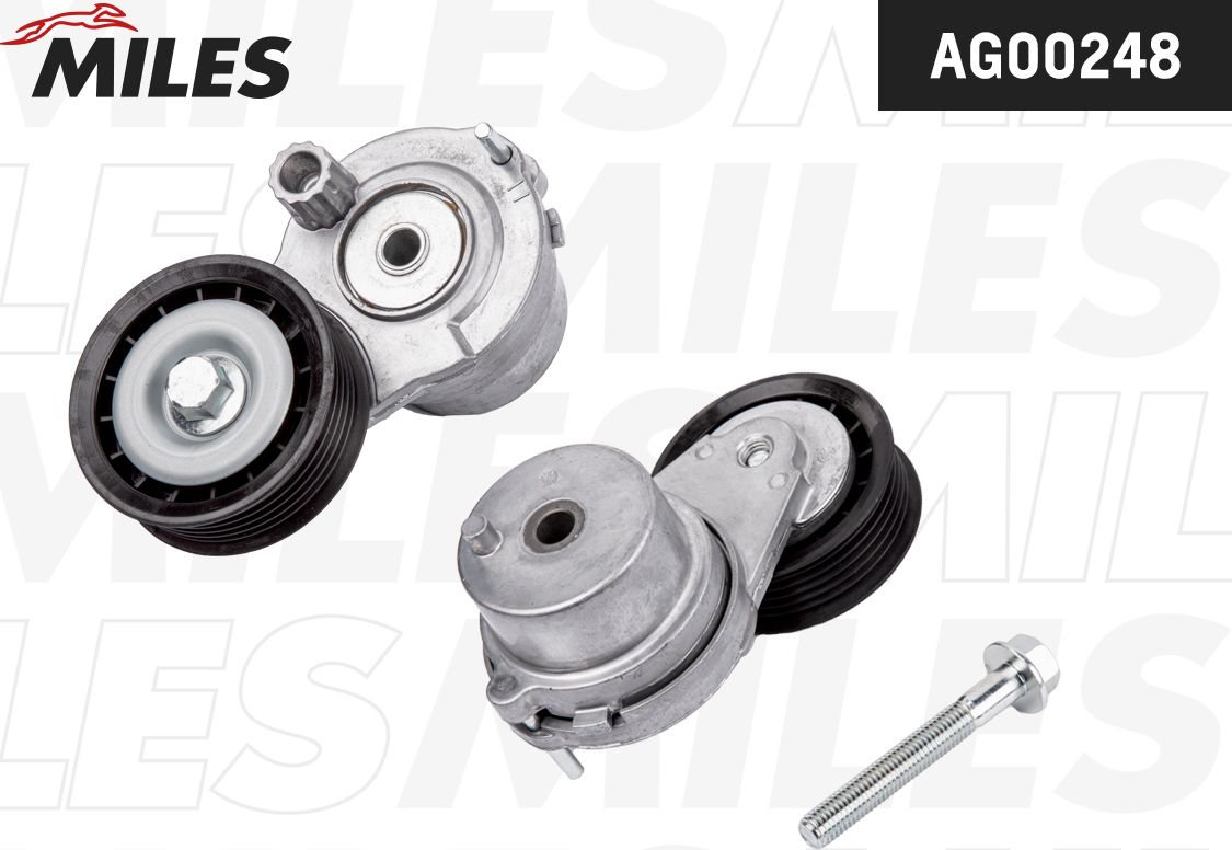 Натяжной ролик (натяжитель) приводного клинового зубчатого ремня Miles. Артикул AG00248
