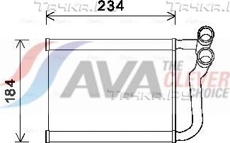Радиатор отопителя (печки) AVA. Артикул HY6253