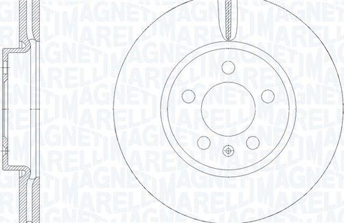 Тормозной диск Magneti Marelli передний для Audi A1 II (GB) 2018-2026. Артикул 361302040844