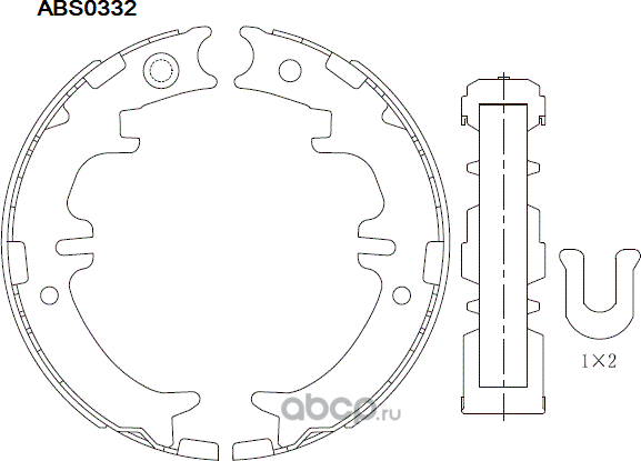 Колодки тормозные барабанные | зад | (Allied Nippon). Артикул ABS0332