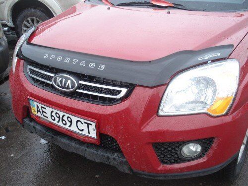 Дефлектор Vip-Tuning для капота Kia Sportage II 2004-2010 (сборка в Калининграде). Артикул KA07