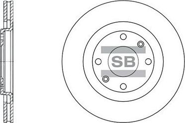Тормозной диск Sangsin Hi-Q. Артикул SD5002