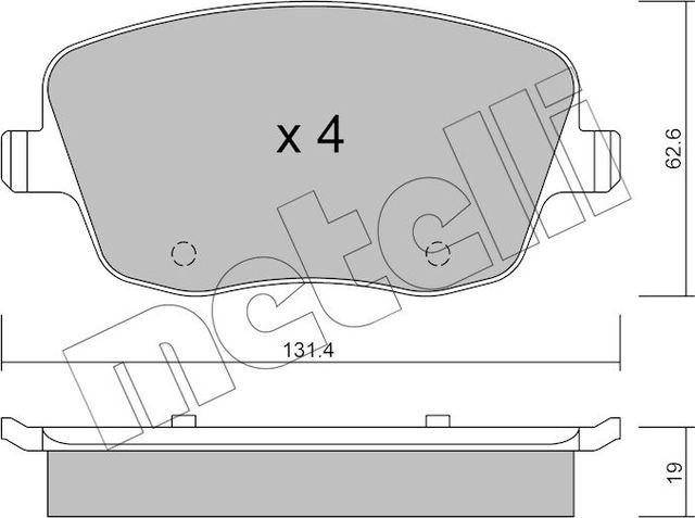 Тормозные колодки Metelli. Артикул 22-0547-0